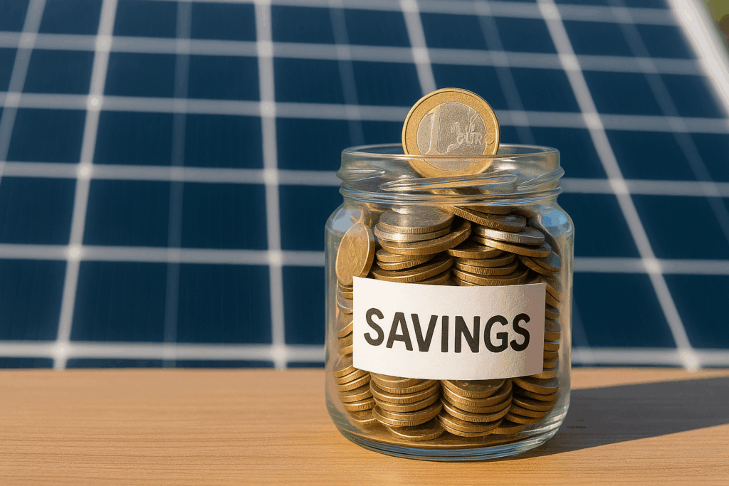Savings with rooftop solar panel